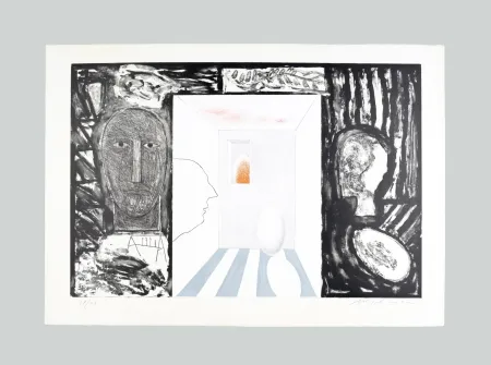 Lithographie Paladino - Senza titolo