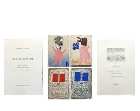 Livre Illustré Papart - AU BORD EXTRÊME. Quatre gravures signées de Max Papart et James Coignard (1983)