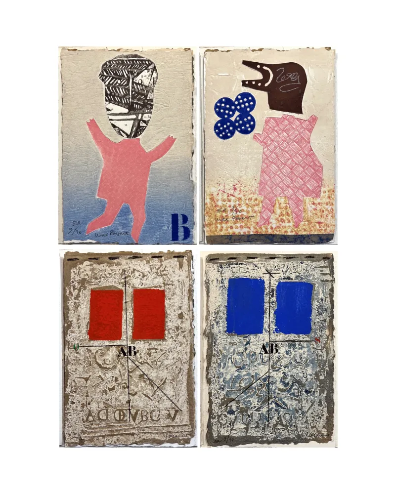 Livre Illustré Papart - AU BORD EXTRÊME. Quatre gravures signées de Max Papart et James Coignard. Avec suite supplémentaire signée (1983)
