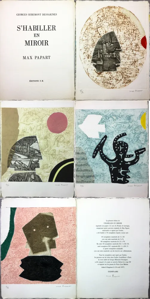 Livre Illustré Papart - G. Ribement Dessaigne : S 'HABILLER EN MIROIR (1977)