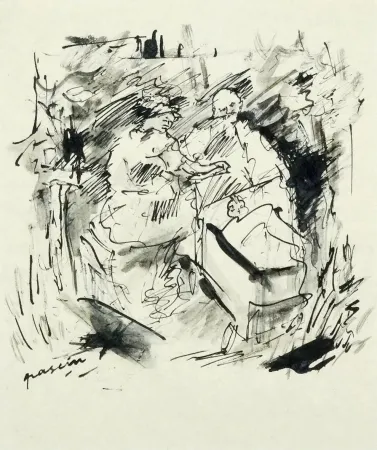 Aucune Technique Pascin - Couple au parc