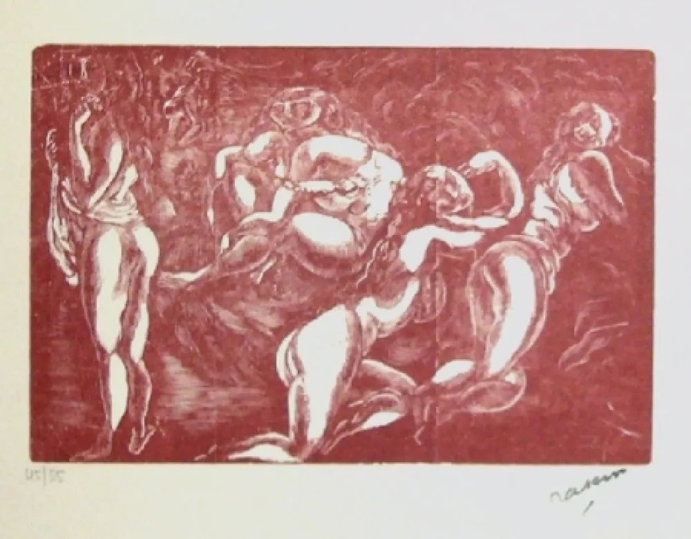 Gravure Sur Bois Pascin - Courtisanes