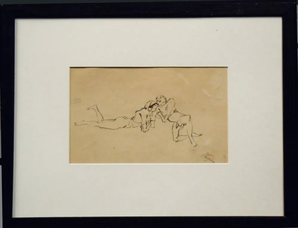 Aucune Technique Pascin - Jules Pascin. Couple allongé, vers 1922. Dessin.