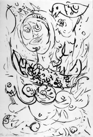 Eau-Forte Pedersen - Chariot du soleil