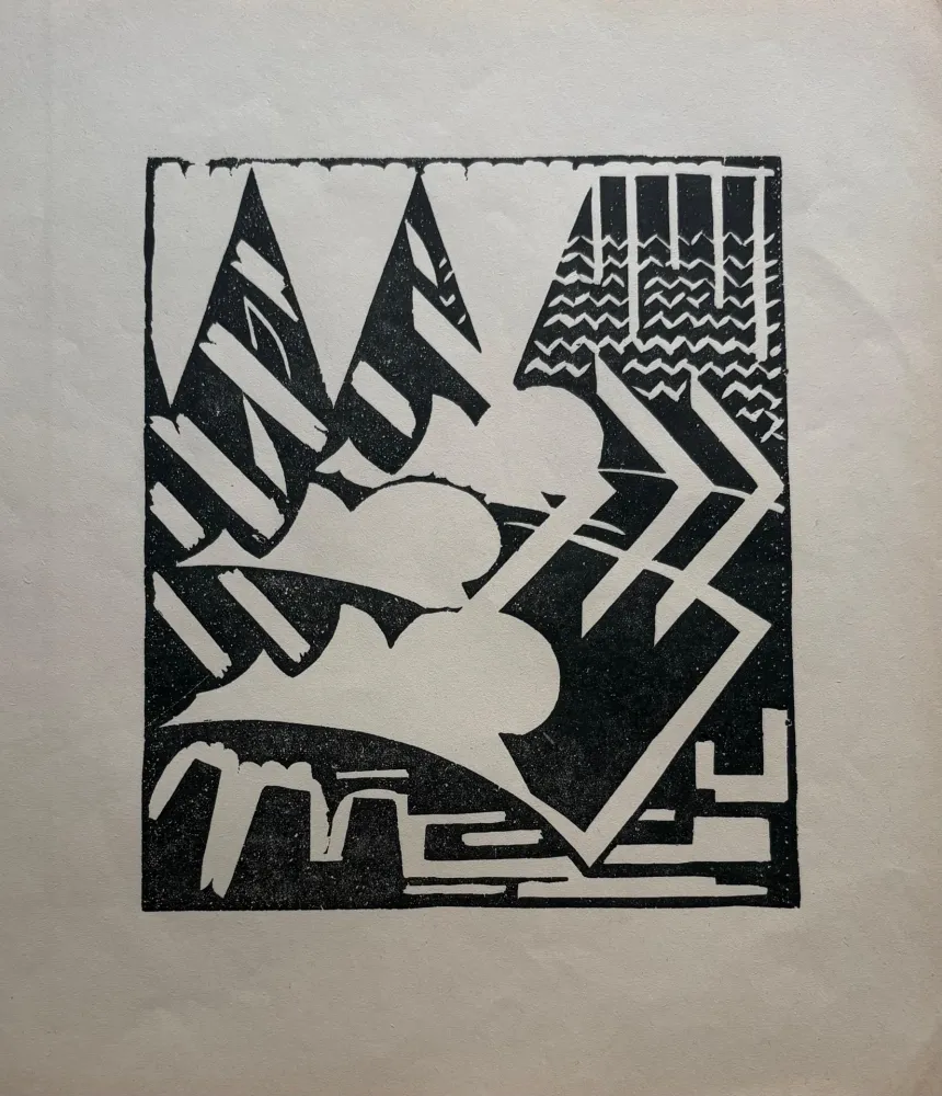 Linogravure Peeters - Untitled (geometric abstraction)