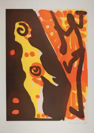 Eau-Forte Et Aquatinte Penck - Serie I Rächer