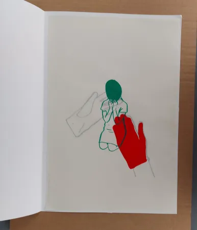 Sérigraphie Pétrovitch - LES MAINS ROUGES
