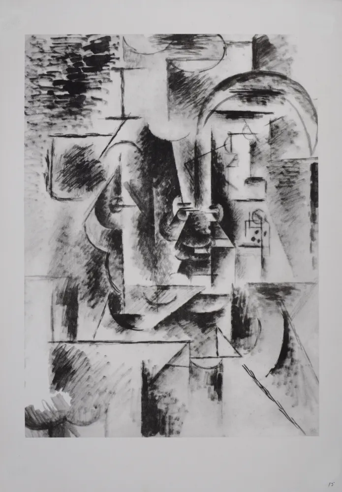 Lithographie Picasso (After) - Homme à la pipe, 1946