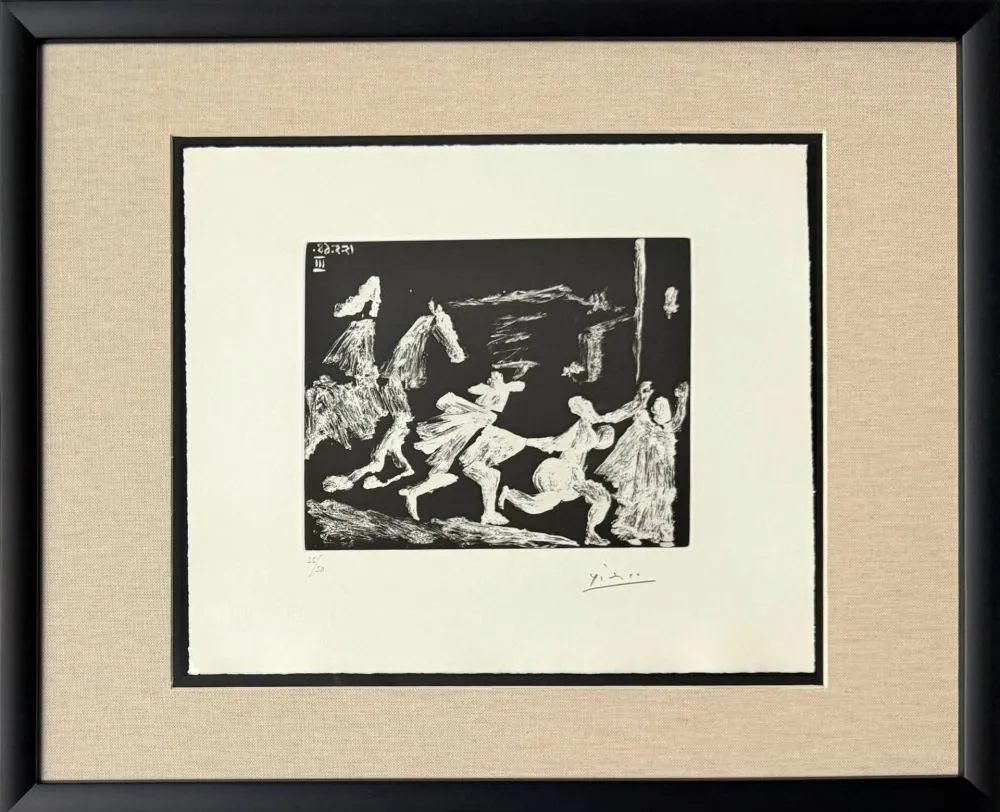 Eau-Forte Et Aquatinte Picasso - Cape and Sword: Pusuit II, from 347 Suite