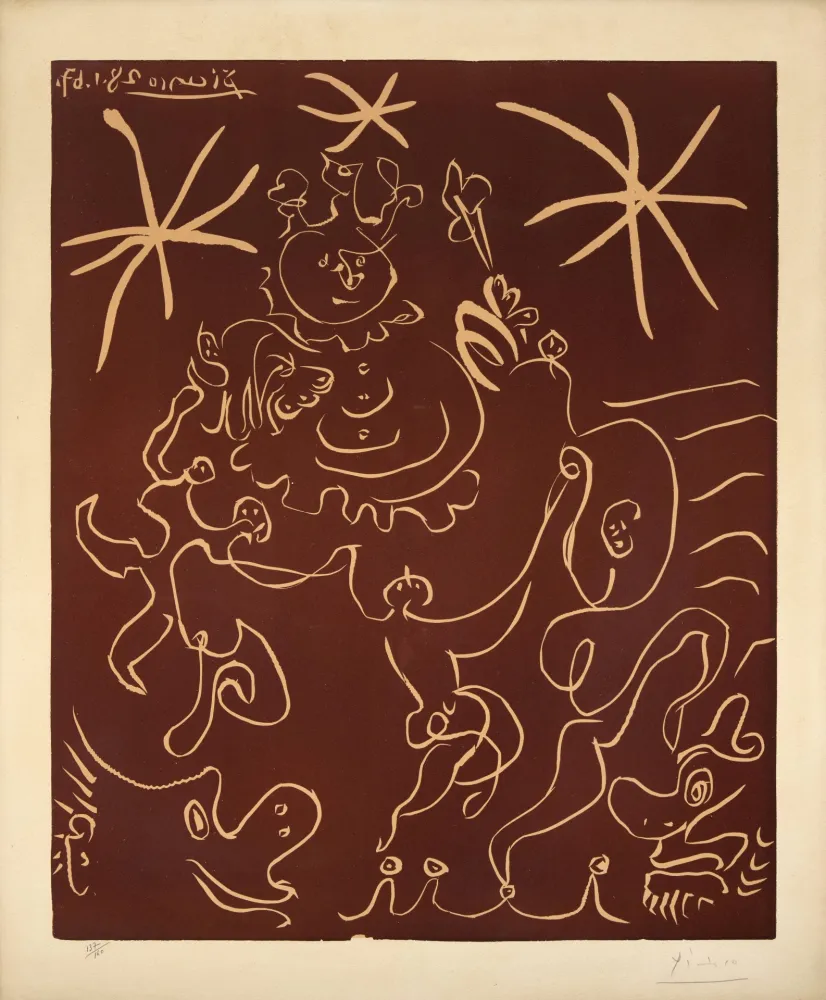 Linogravure Picasso - Carnaval