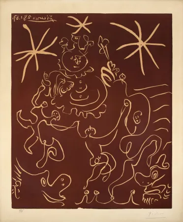 Linogravure Picasso - Carnaval