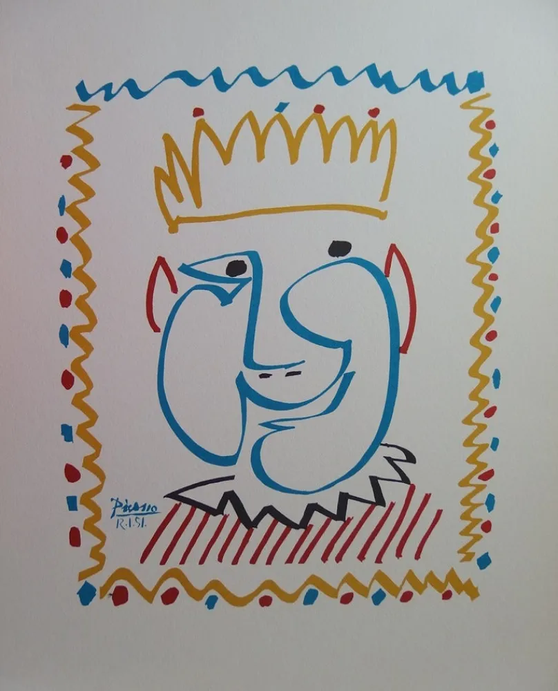 Lithographie Picasso - Carnaval : le roi
