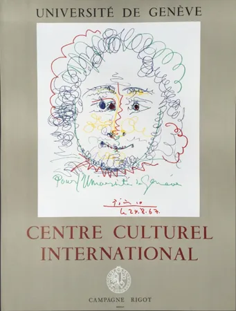 Lithographie Picasso - Centre Culturel International - GENEVE