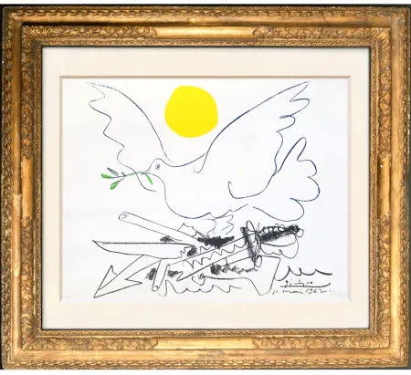 Lithographie Picasso - Colombe au Soleil