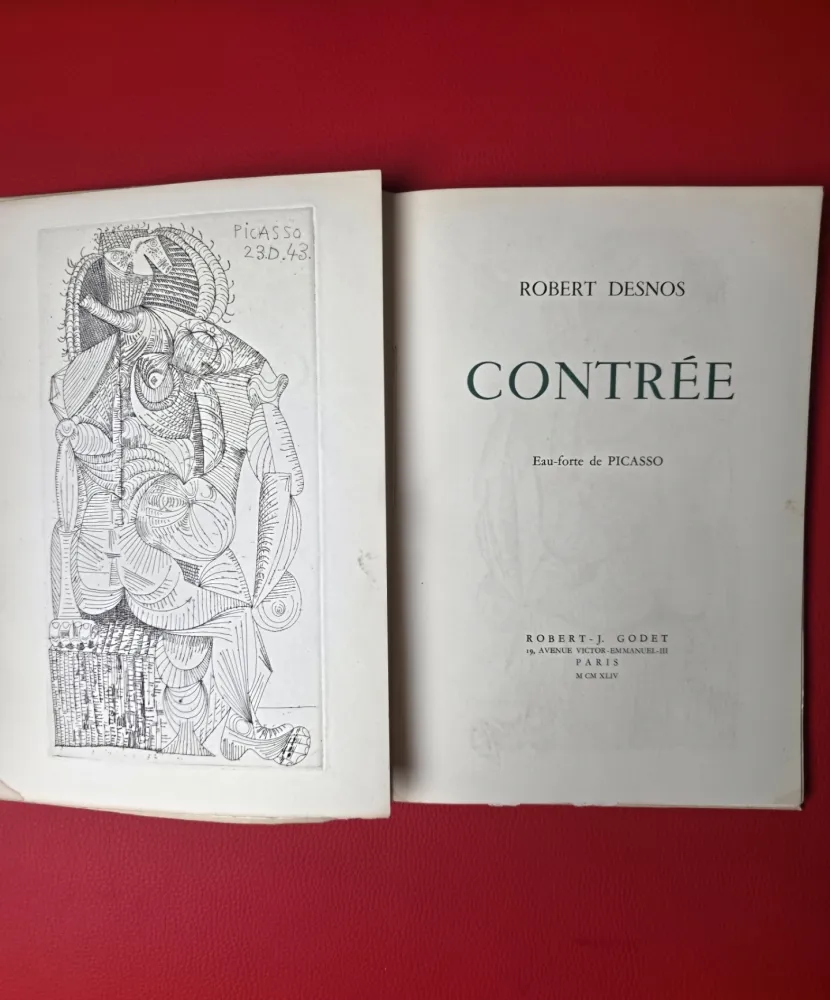 Livre Illustré Picasso - Contrèè - Robert Desnos
