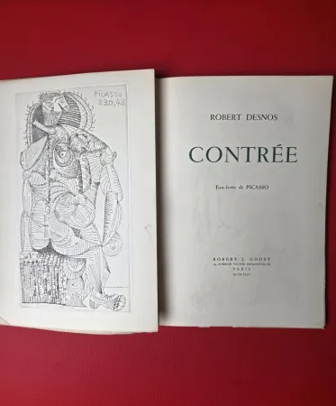 Livre Illustré Picasso - Contrèè - Robert Desnos