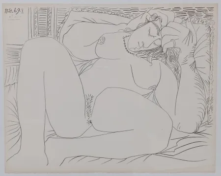 Lithographie Picasso - Couples and female nudes I