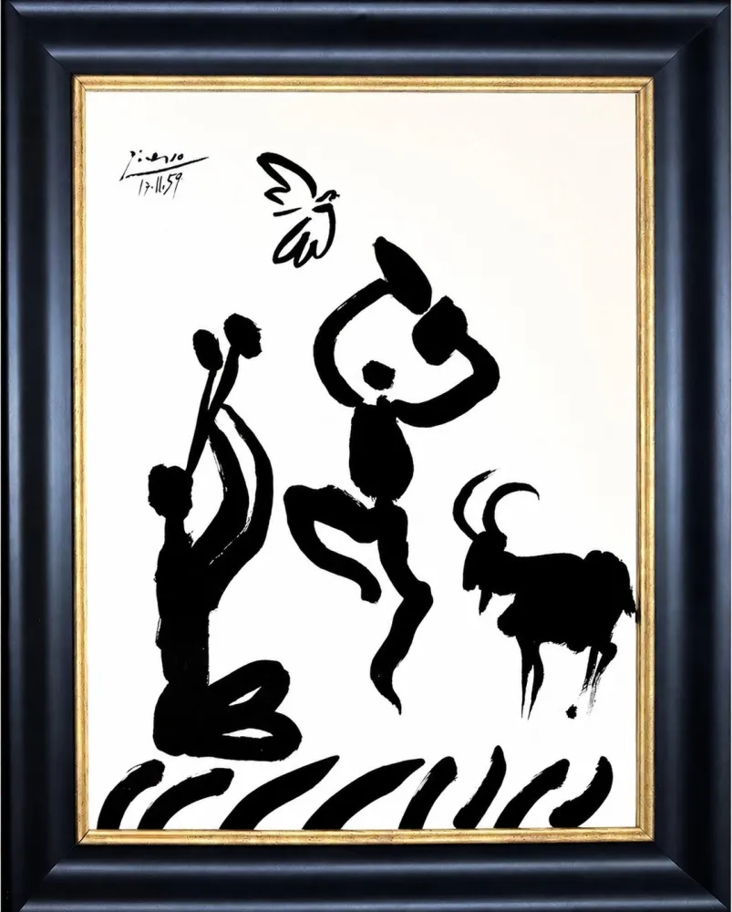 Lithographie Picasso - Danseur et musicien