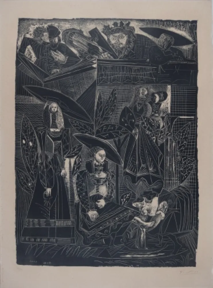 Lithographie Picasso - DAVID ET BETHSABÉE