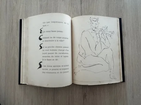 Livre Illustré Picasso - Deux Contes. Le Centaure Picador. Le crepuscule d'un Faune. Gravures de Pablo Picasso.