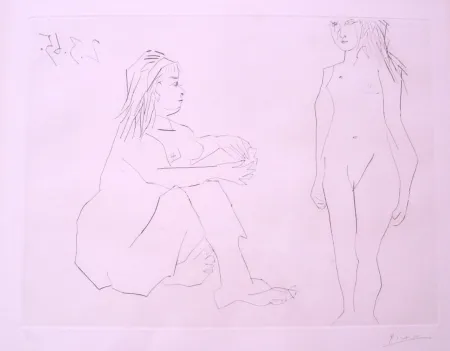 Eau-Forte Picasso - Deux Femmes
