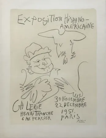 Lithographie Picasso - Exposition Hispano-Americaine