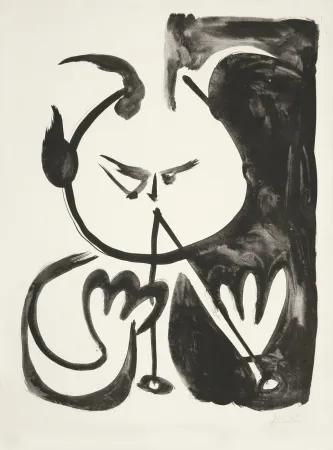 Lithographie Picasso - Faune musicien no. 5 (Musizierender Faun Nr. 5) 