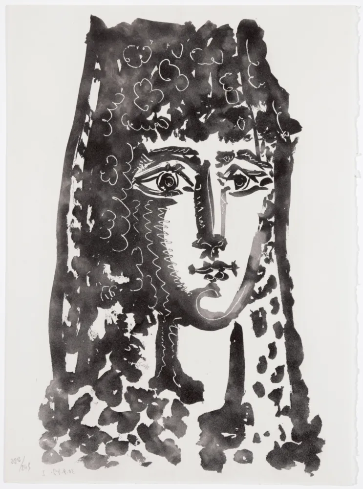 Aquatinte Picasso - Femme à la mantille