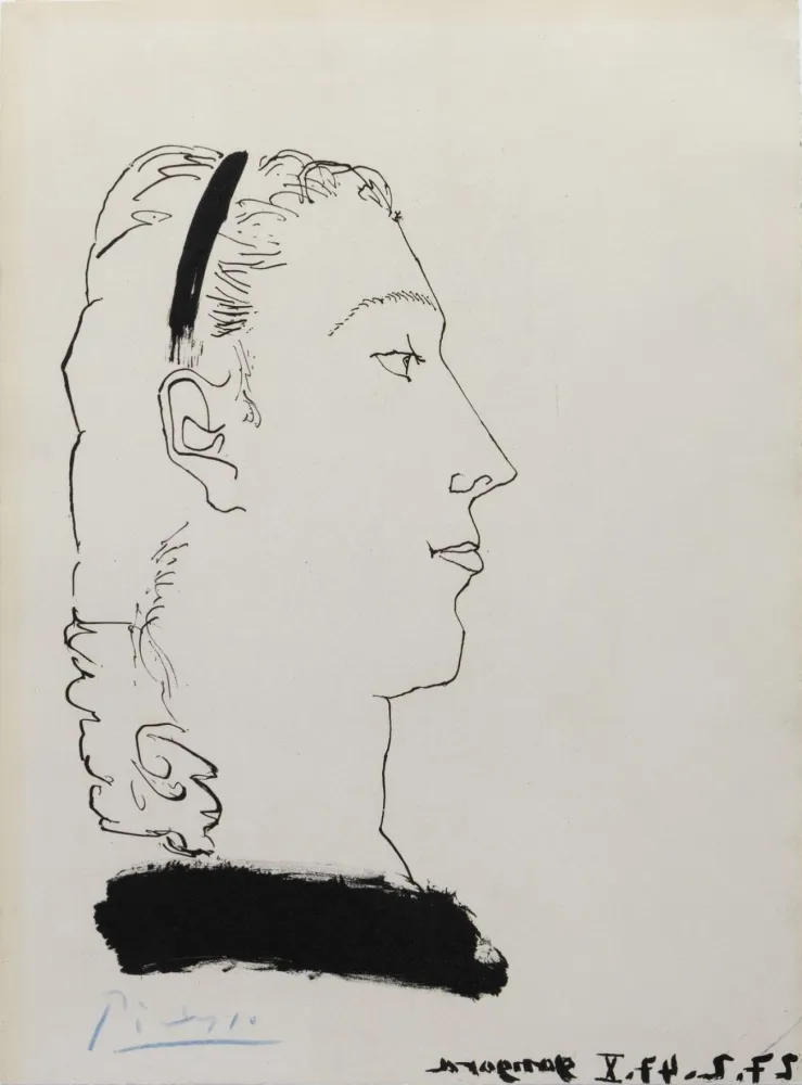 Eau-Forte Et Aquatinte Picasso - Femme Blonde de Profil (Signed) Gongora 1948