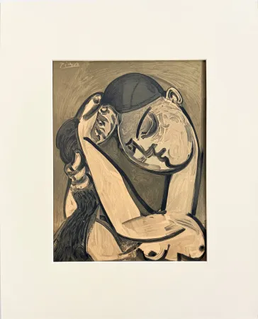 Lithographie Picasso - Femme se coiffant