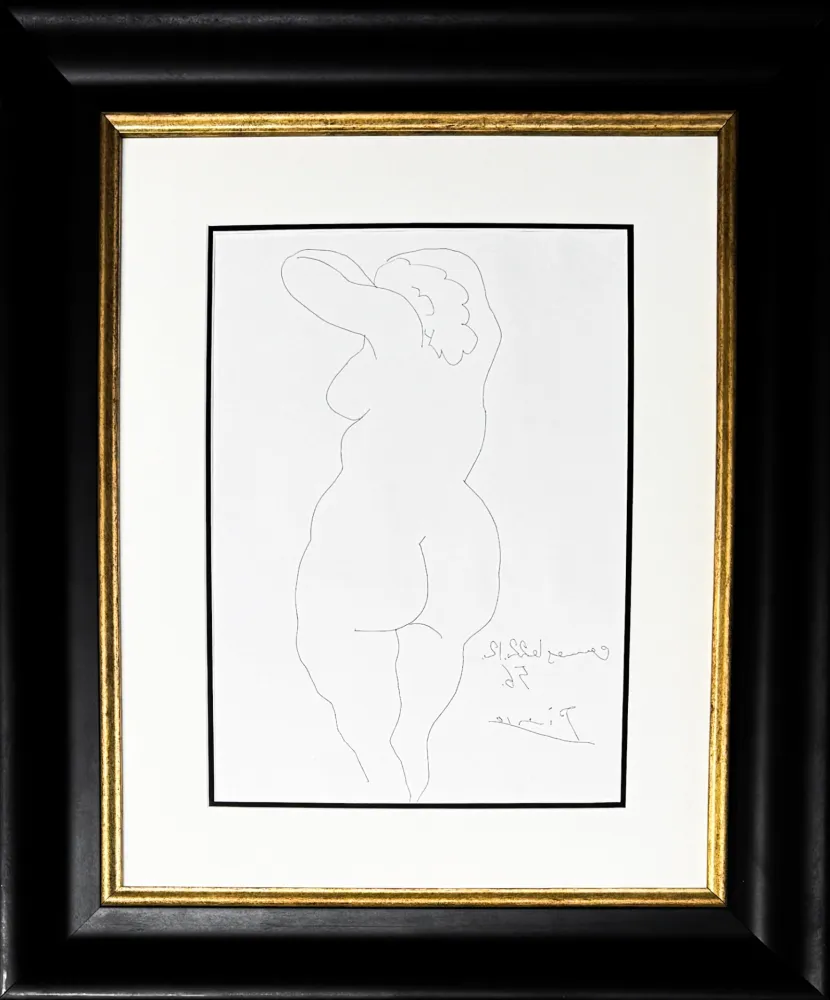 Gravure Picasso - Femme vue de Dos