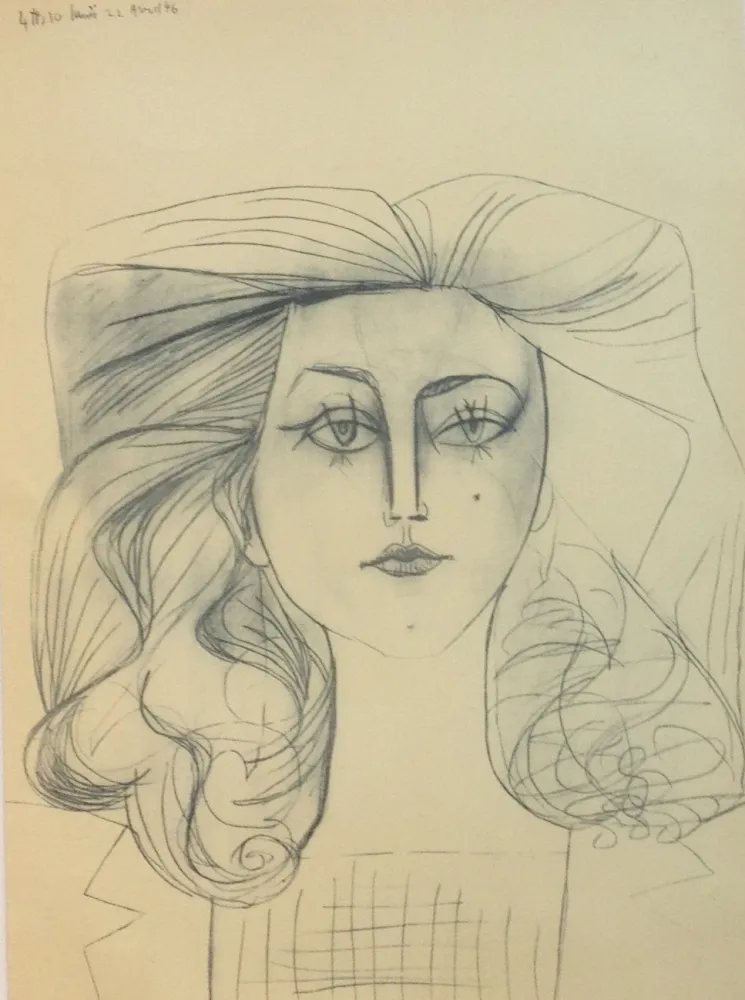Lithographie Picasso - Francoise Gilot 1