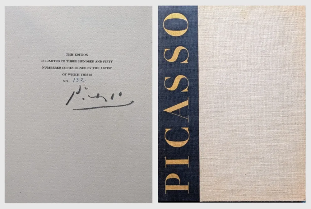 Aucune Technique Picasso -  Habd-Signed Rare Exceptional Artbook-pencil signed by Picasso artbook  Picasso: The Recent Years, 1946