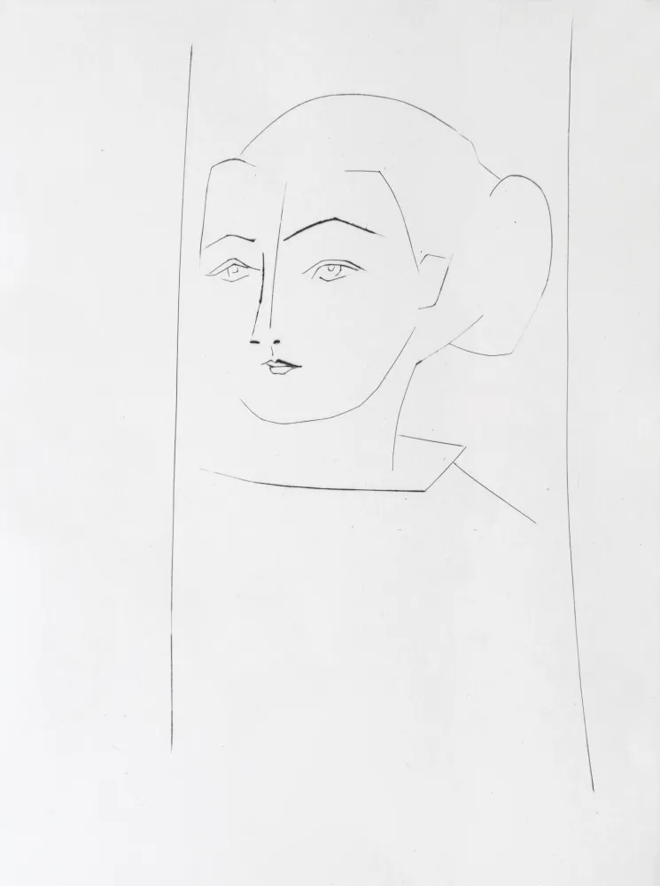 Gravure Picasso - Head of a Woman Wearing her hair in a Chignon