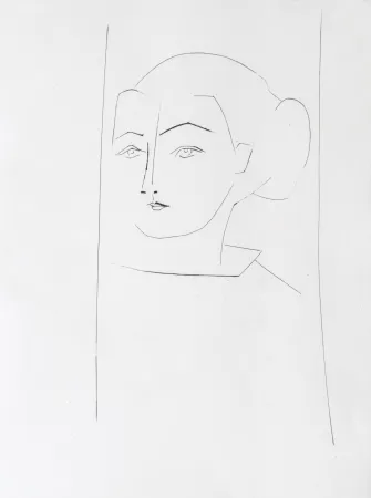 Gravure Picasso - Head of a Woman Wearing her hair in a Chignon