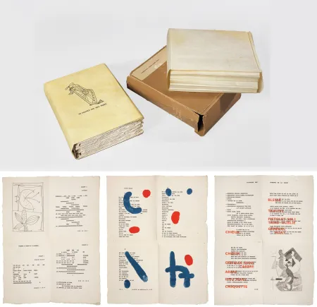 Livre Illustré Picasso - Iliazd : POÉSIE DE MOTS INCONNUS.  Arp, Dominguez, Matisse, Picasso, Braque, F. Léger, Wols, Chagall, Giacometti, Miró, etc. (1949)