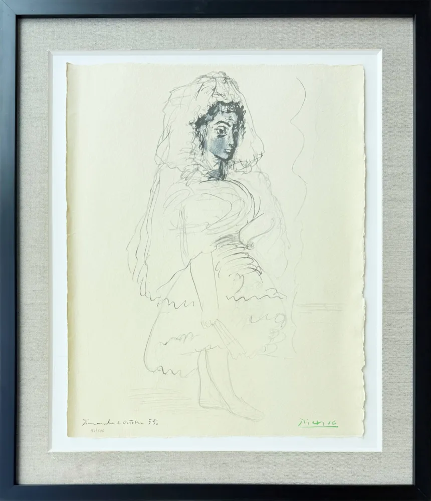 Lithographie Picasso - Jacqueline en espagnole