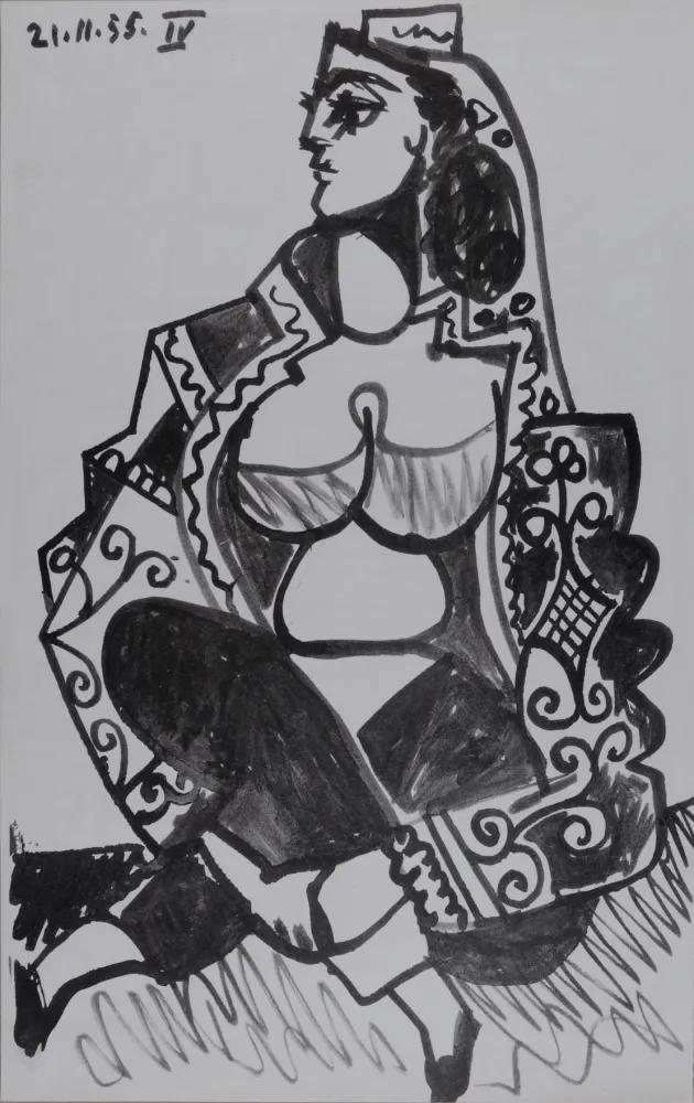 Lithographie Picasso - Jacqueline Roque IV,