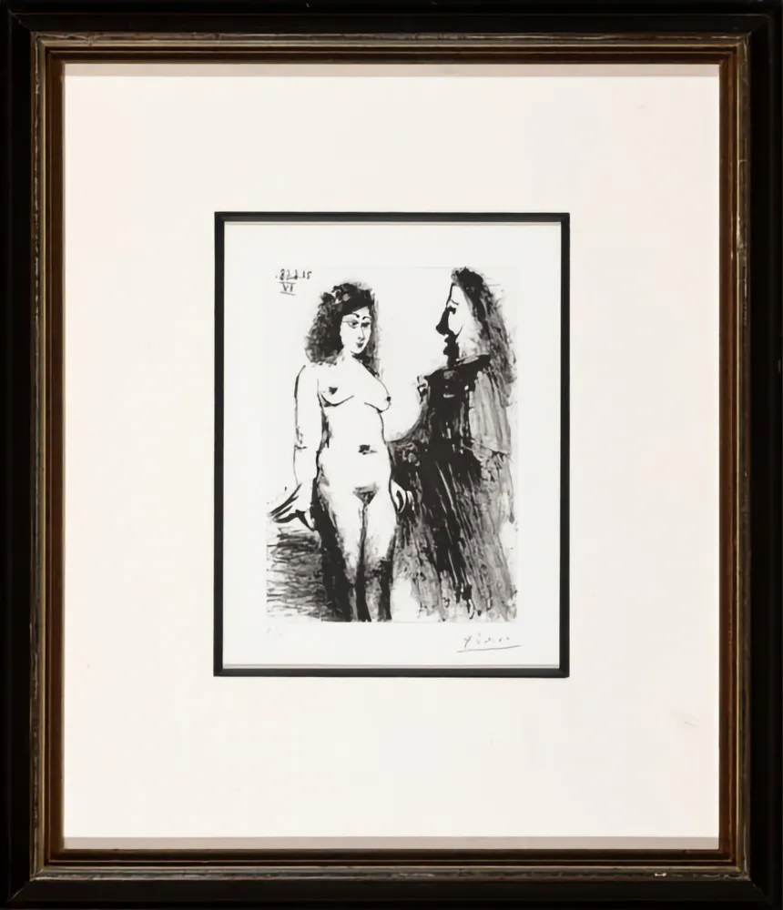 Gravure Picasso -  Jeune prostituée et Mousquetaire 
