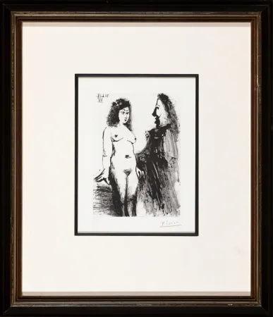 Gravure Picasso -  Jeune prostituée et Mousquetaire 