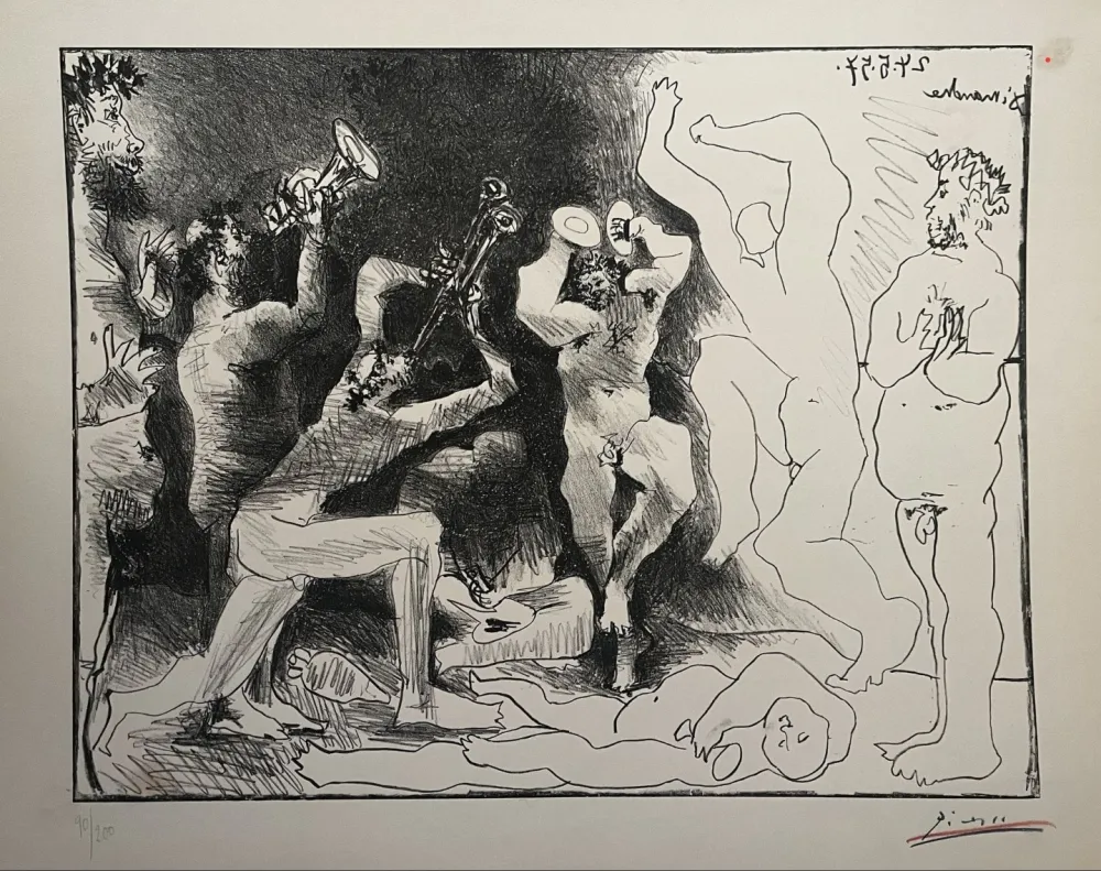 Lithographie Picasso - La danse des faunes 1957