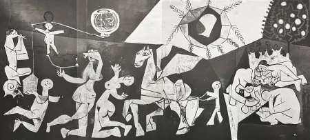 Lithographie Picasso - La Guerre et la Paix Collotype