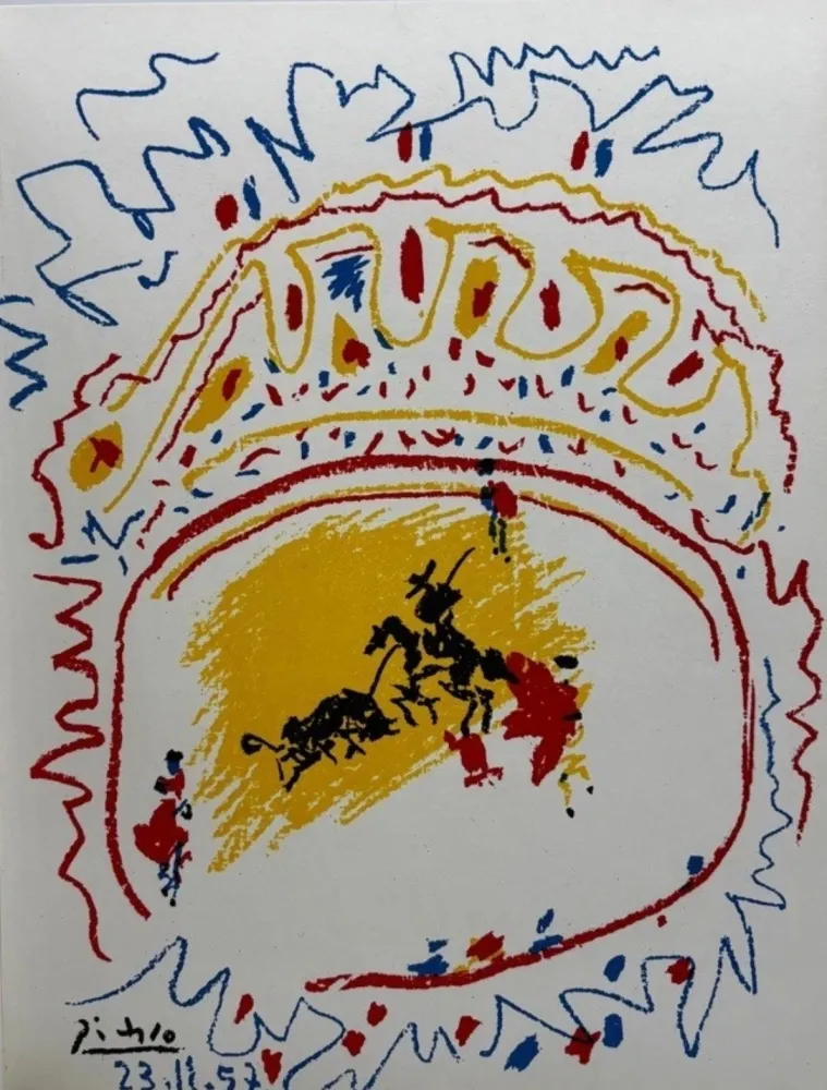 Lithographie Picasso - La petite Corrida 1957