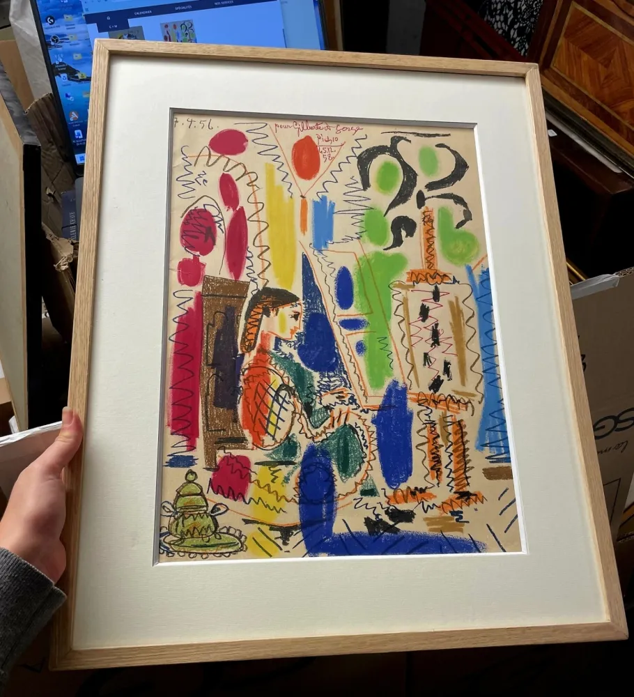 Lithographie Picasso - L'atelier de Cannes 1956