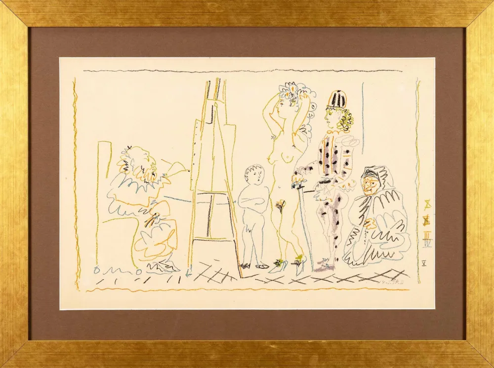 Eau-Forte Picasso - L'atelier du vieux peintre