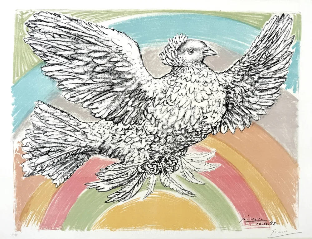 Lithographie Picasso - Le Colombe Volant 