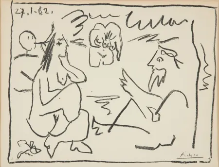 Lithographie Picasso - Le Déjeuner sur l’herbe (Les Déjeuners) Épreuves d’Artiste