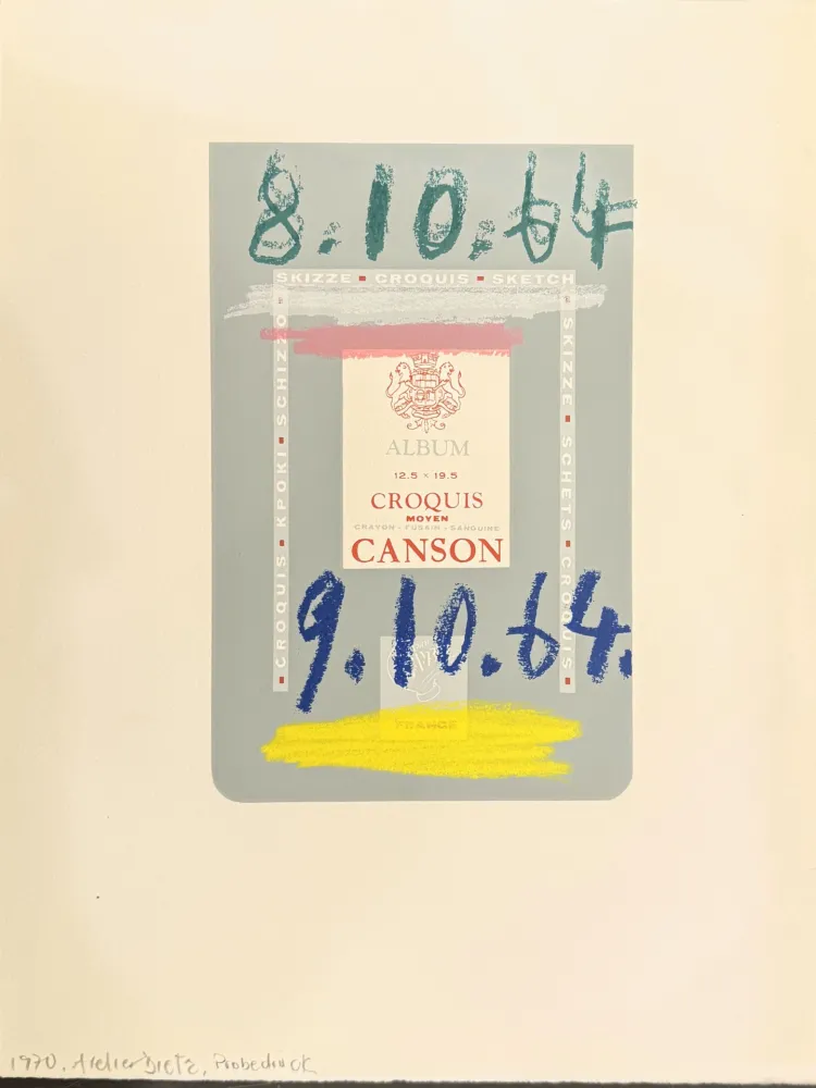 Lithographie Picasso - Le goût du bonheur. Trois carnets d`atelier. 1970.