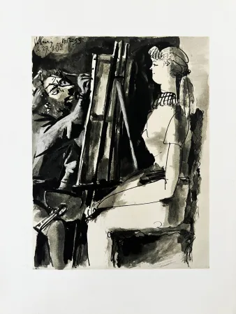 Lithographie Picasso - Le Peintre et son Modèle I