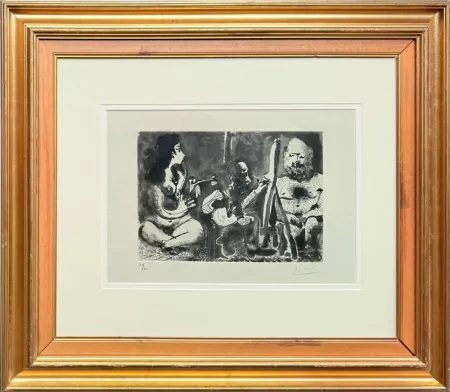 Aquatinte Picasso - Les bleus de Barcelone